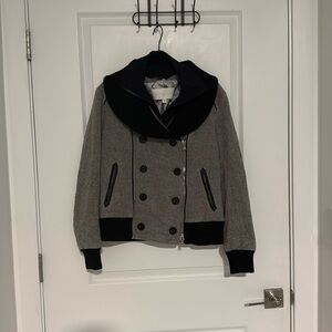 Veronica Beard Grey Wool Bomber Jacket – Size 6